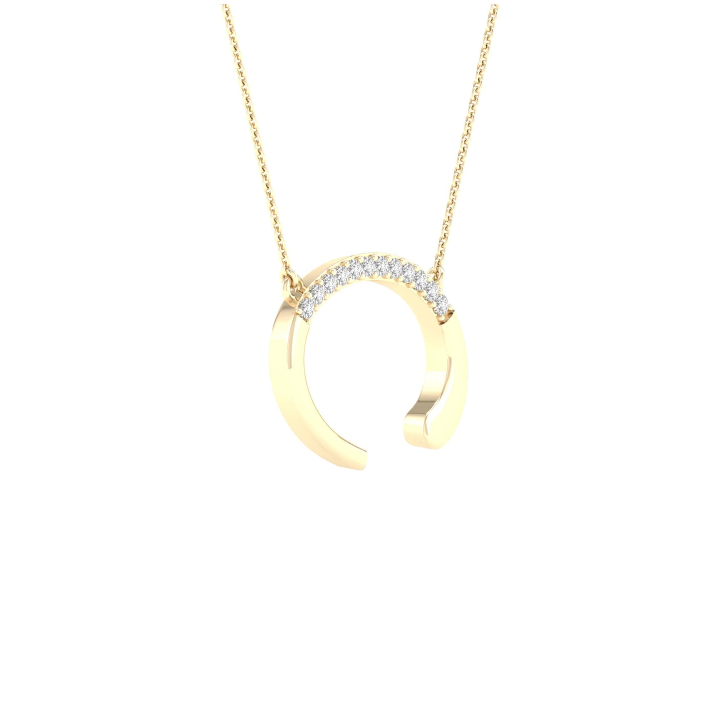 10kt Yellow Gold 1/20ctw Diamond P1p2 Ladies Initial "c" Necklace