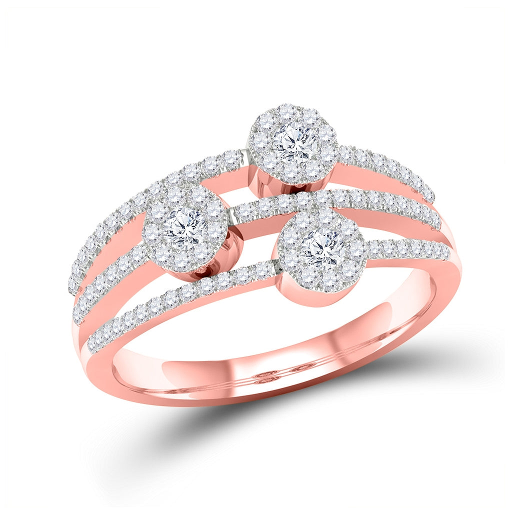 14kt Rose Gold 1/2ctw Diamond Cn Fashion Ring