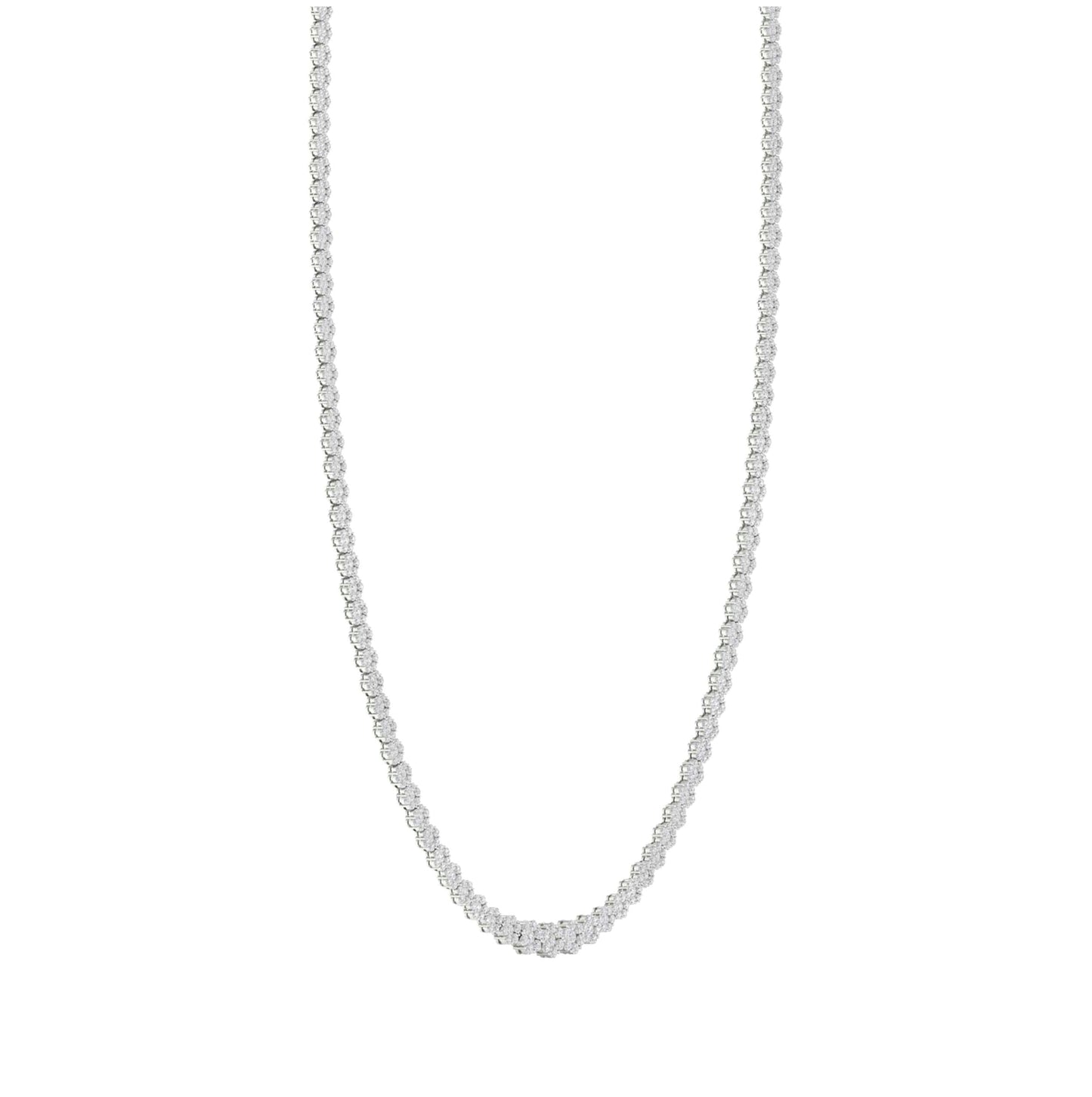 14kt White Gold 10 Ct Diamond Ana M Fashion Necklace (18 Inch)