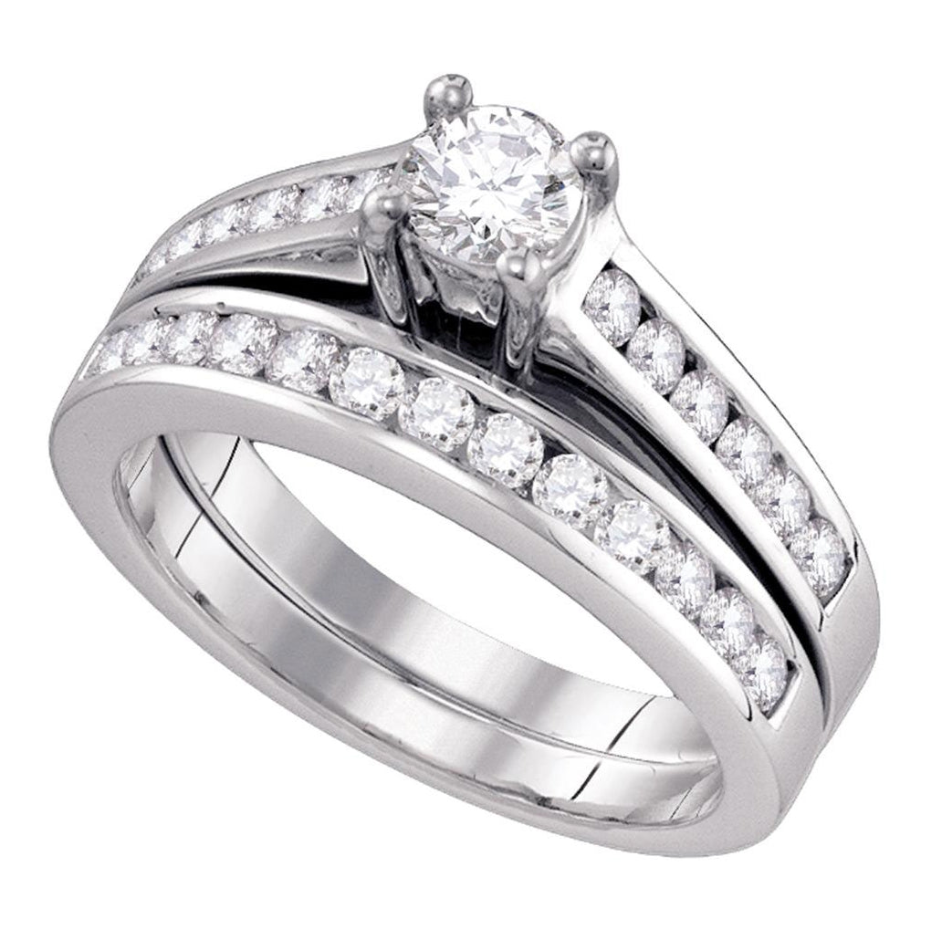 14kt White Gold 1 1/2 Ct Diamond 1/2ct-crd Bliss Bridal Set Certified S 9.5