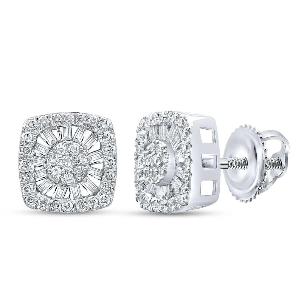 10kt White Gold 1 1/5ctw Diamond Nk Cushion Earring