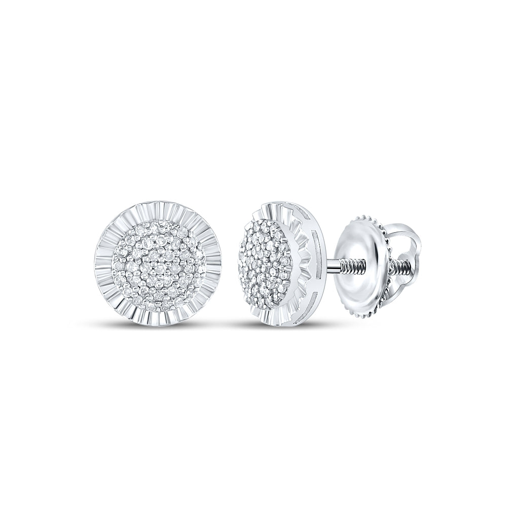 Sterling Silver 1/6ctw Diamond P3 Gift Round Earring