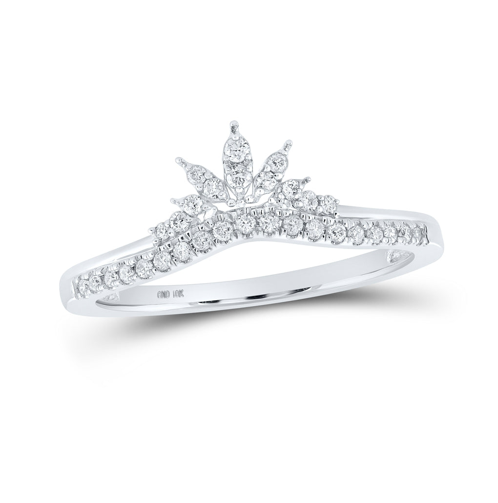 10K White Or Yellow Gold Womens Round Diamond Enhancer Wedding Band , Womens Size: 5-10
