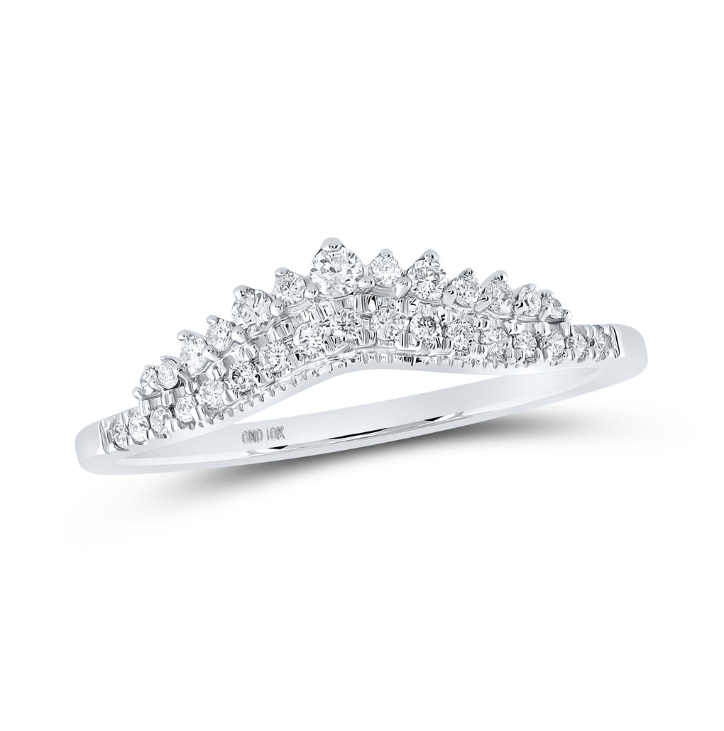 10K Yellow Or White Or Rose Gold Womens Round Diamond Enhancer Wedding Band , Womens Size: 5-10