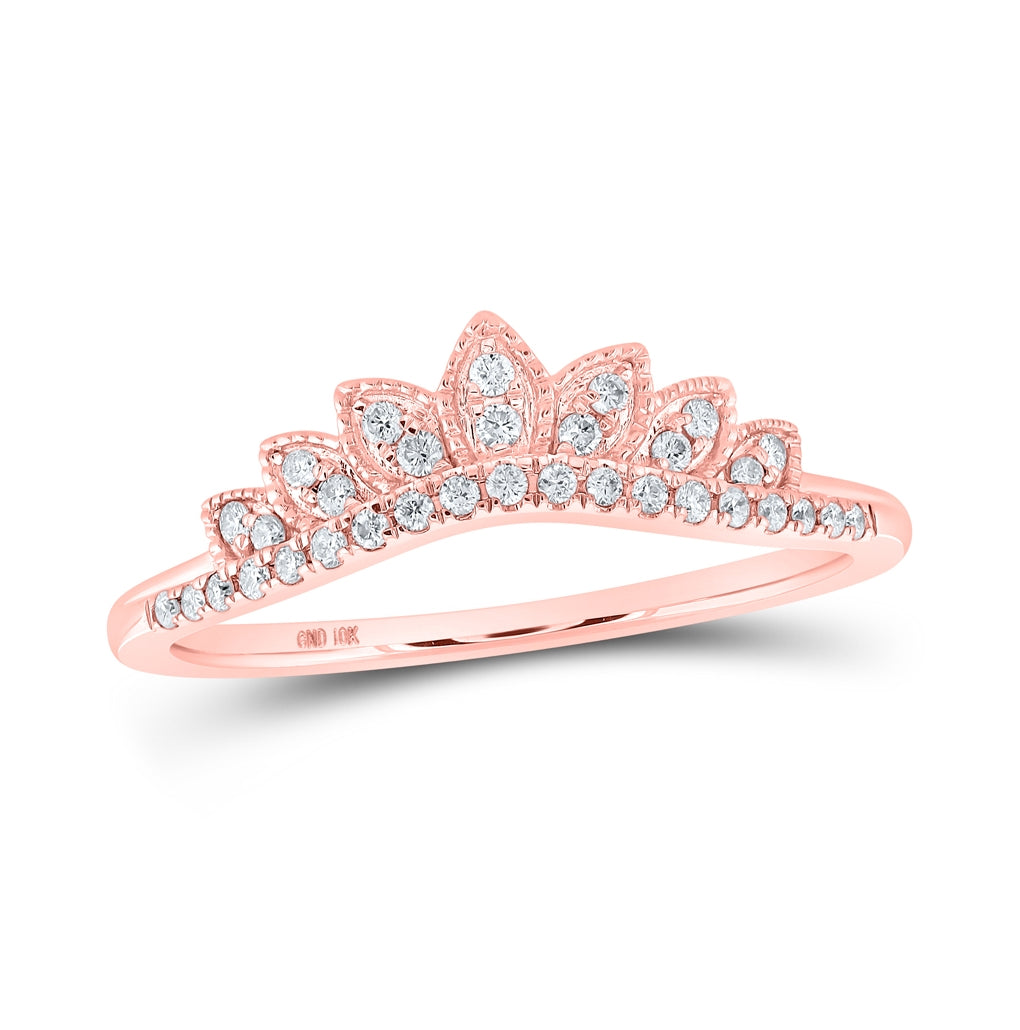10K Yellow Or White Or Rose Gold Womens Round Diamond Enhancer Wedding Band , Womens Size: 5-10