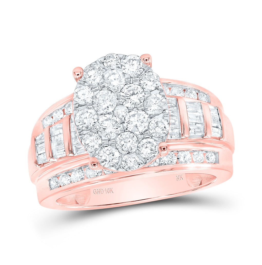 10kt Rose Gold 2ctw Diamond Nk Fashion Ring