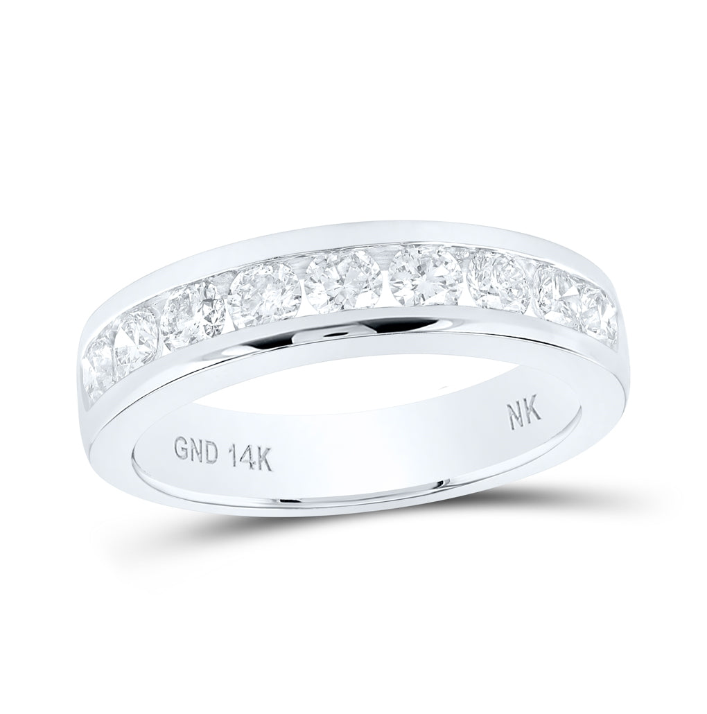 14kt White Gold 7/8ctw Diamond Nk Ladies Band