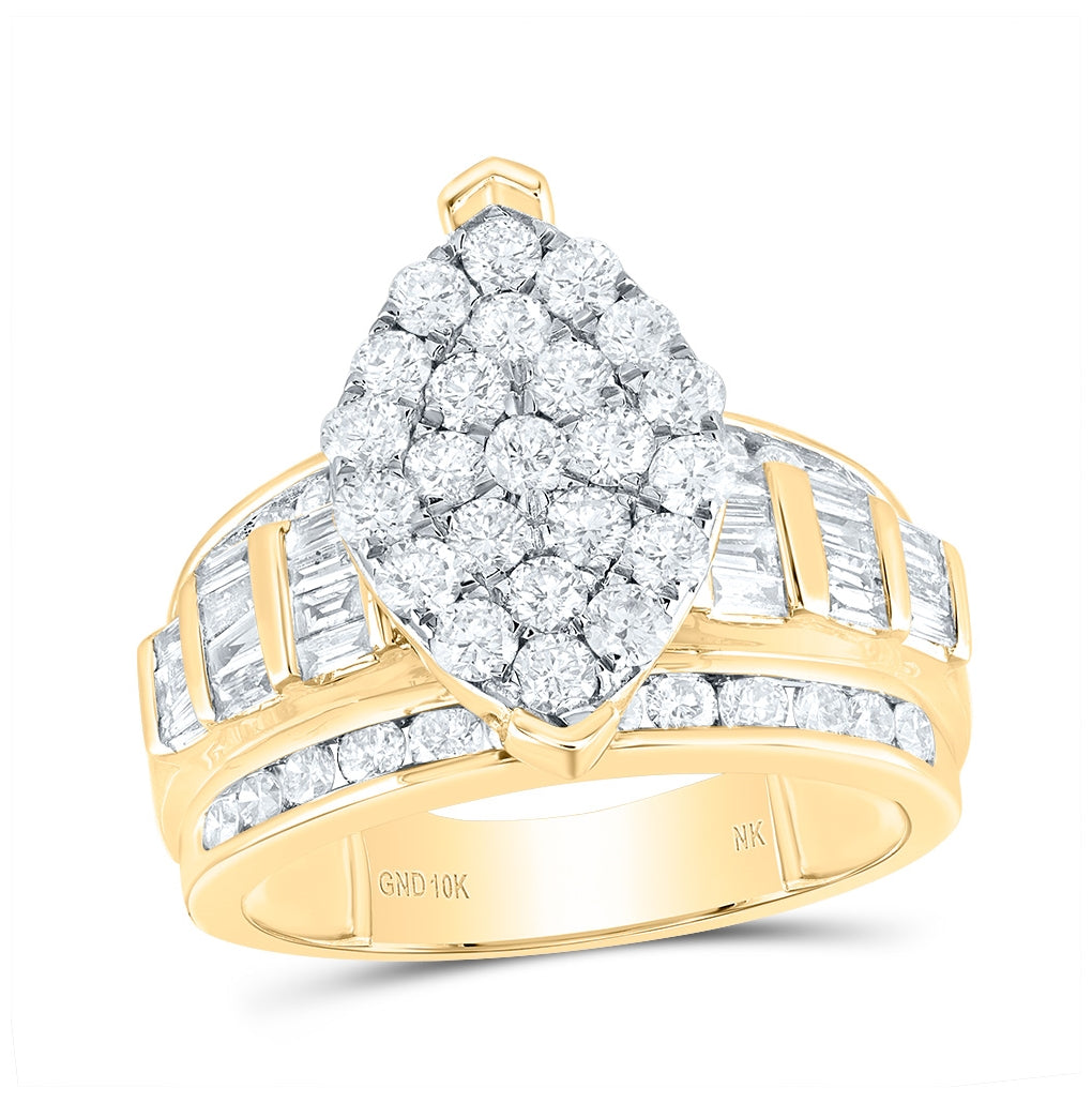 10K White Or Yellow Gold Round Diamond Oval Bridal Wedding Engagement Ring , Womens Size: 5-10