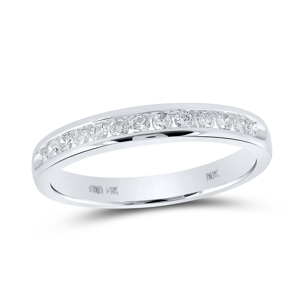 14kt White Gold 1/4ctw Diamond Nk Ladies Band S9