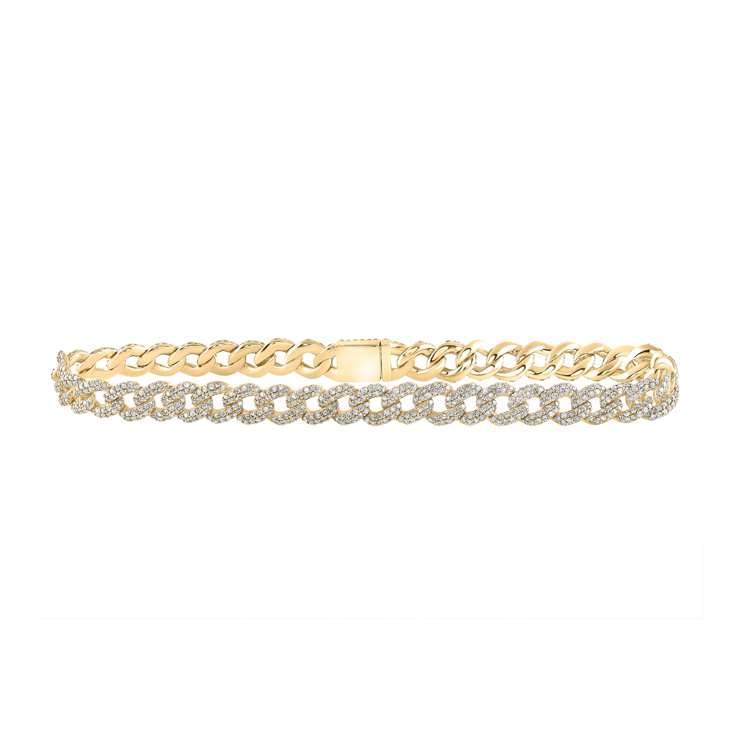 10kt Yellow Gold 3 1/4ctw Diamond Cn Mens Bracelet (8.50 Inch)