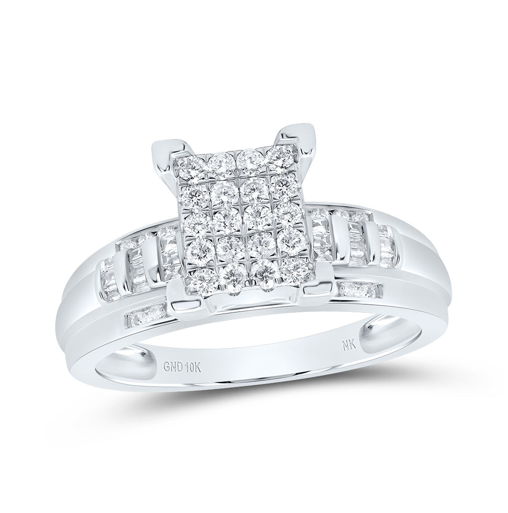10kt Yellow Or White Gold 1/2ctw Diamond Nk Fashion Ring Size