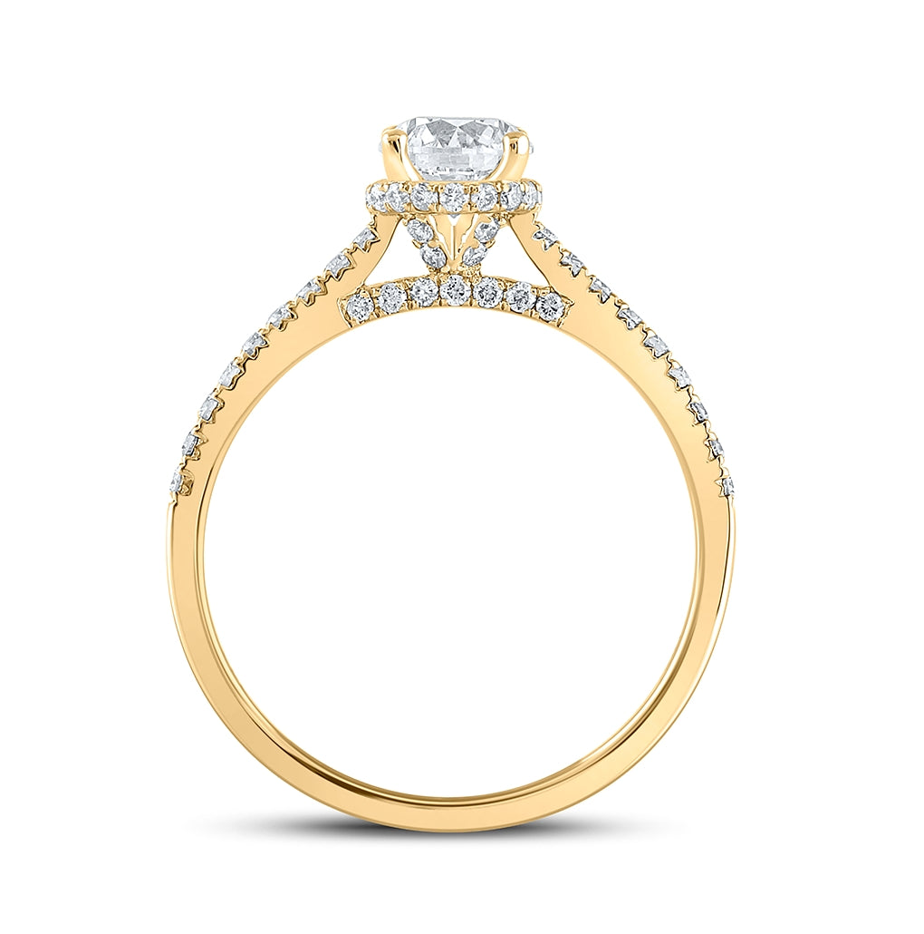 14K White Or Yellow Gold Round Diamond Solitaire Bridal Wedding Engagement Ring , Womens Size: 5-10