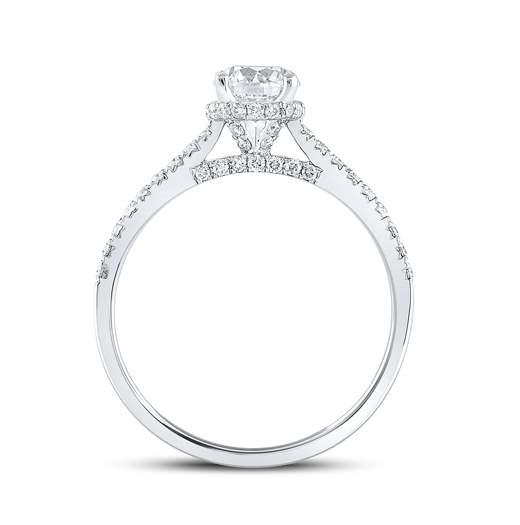 14K White Or Yellow Gold Round Diamond Solitaire Bridal Wedding Engagement Ring , Womens Size: 5-10