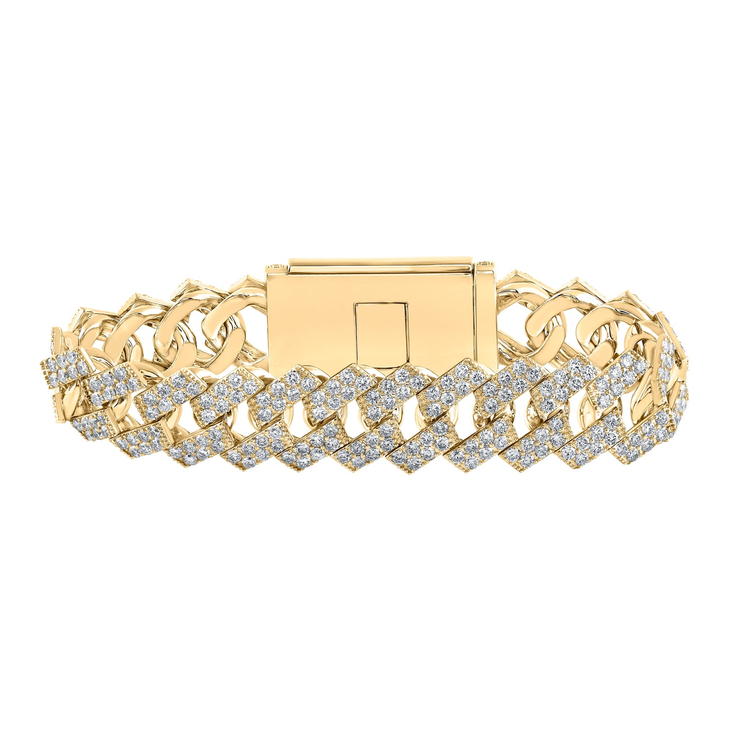 10kt Yellow Gold 20 1/4ctw Diamond Nk Mens Bracelet (8.50 Inch)