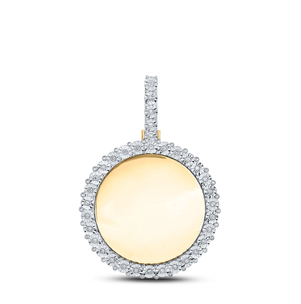 14kt Yellow Gold 5/8ctw Diamond Nk Fanuk Memory Mens Charm