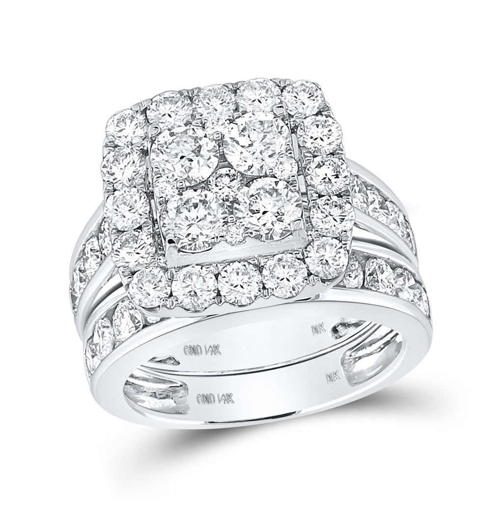 14K Yellow Or White Gold 4 1/4ct Diamond Nk Bridal Set