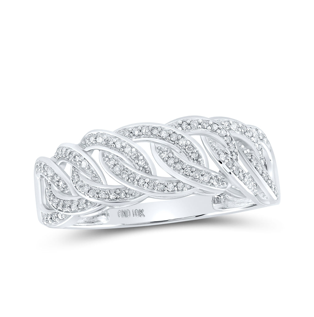 10K White Or Rose Gold Mens Round Diamond Curb Link Band Ring , Mens Size: 7-13
