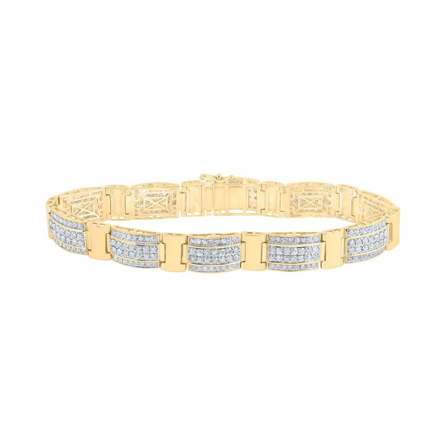 10kt Yellow Gold 7 1/5ctw Diamond Nk Bracelet (8.50 Inch)
