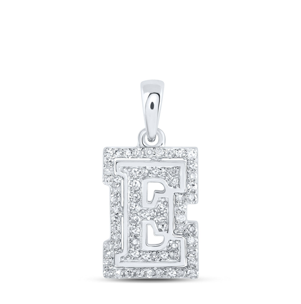 10K Yellow Or White Or Rose Gold Womens Round Diamond A Initial Letter Pendant, Length: 0.67 In, Width: 0.35 In