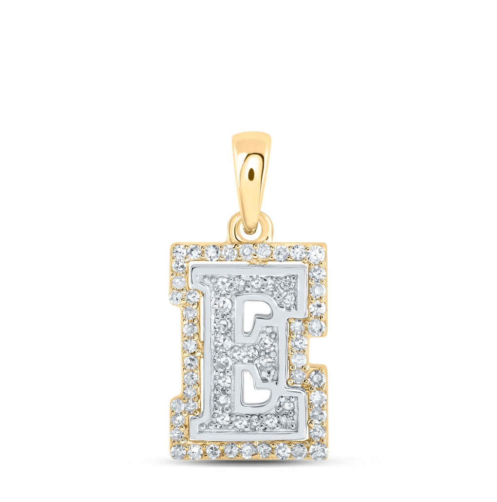 10K Yellow Or White Or Rose Gold Womens Round Diamond A Initial Letter Pendant, Length: 0.67 In, Width: 0.35 In