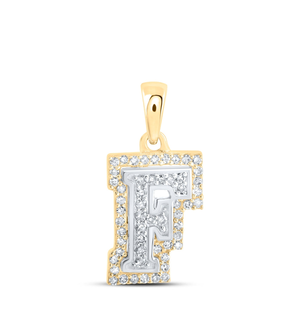 10K Yellow Or White Or Rose Gold Womens Round Diamond A Initial Letter Pendant, Length: 0.67 In, Width: 0.35 In