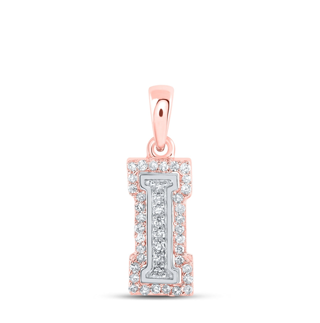 10K Yellow Or White Or Rose Gold Womens Round Diamond A Initial Letter Pendant, Length: 0.67 In, Width: 0.35 In