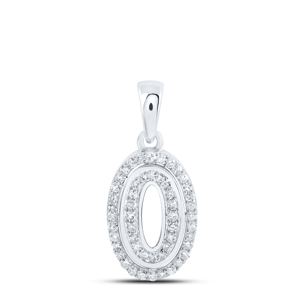 10K Yellow Or White Or Rose Gold Womens Round Diamond A Initial Letter Pendant, Length: 0.67 In, Width: 0.35 In