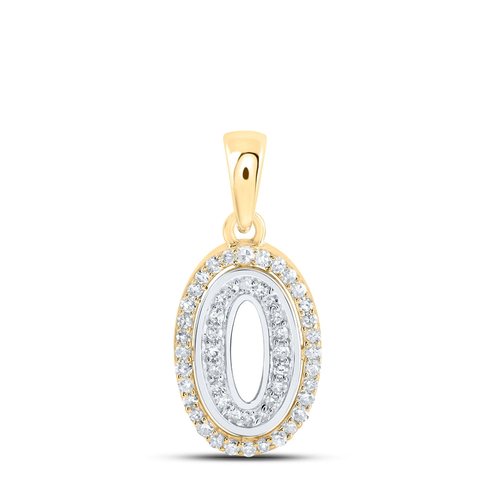 10K Yellow Or White Or Rose Gold Womens Round Diamond A Initial Letter Pendant, Length: 0.67 In, Width: 0.35 In