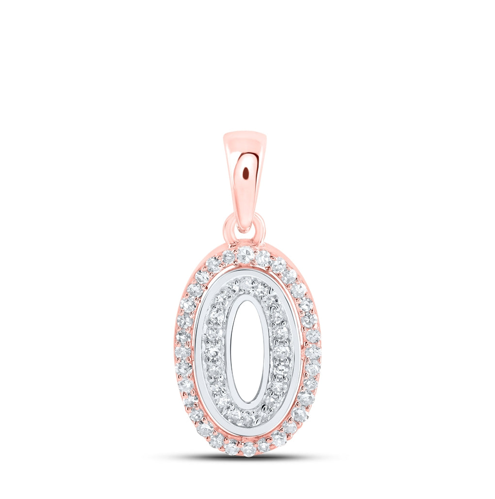 10K Yellow Or White Or Rose Gold Womens Round Diamond A Initial Letter Pendant, Length: 0.67 In, Width: 0.35 In