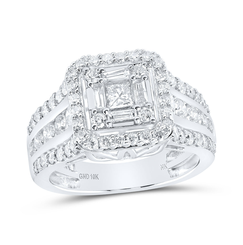 10kt White Gold 1 3/4ctw Diamond Nk Fashion Ring
