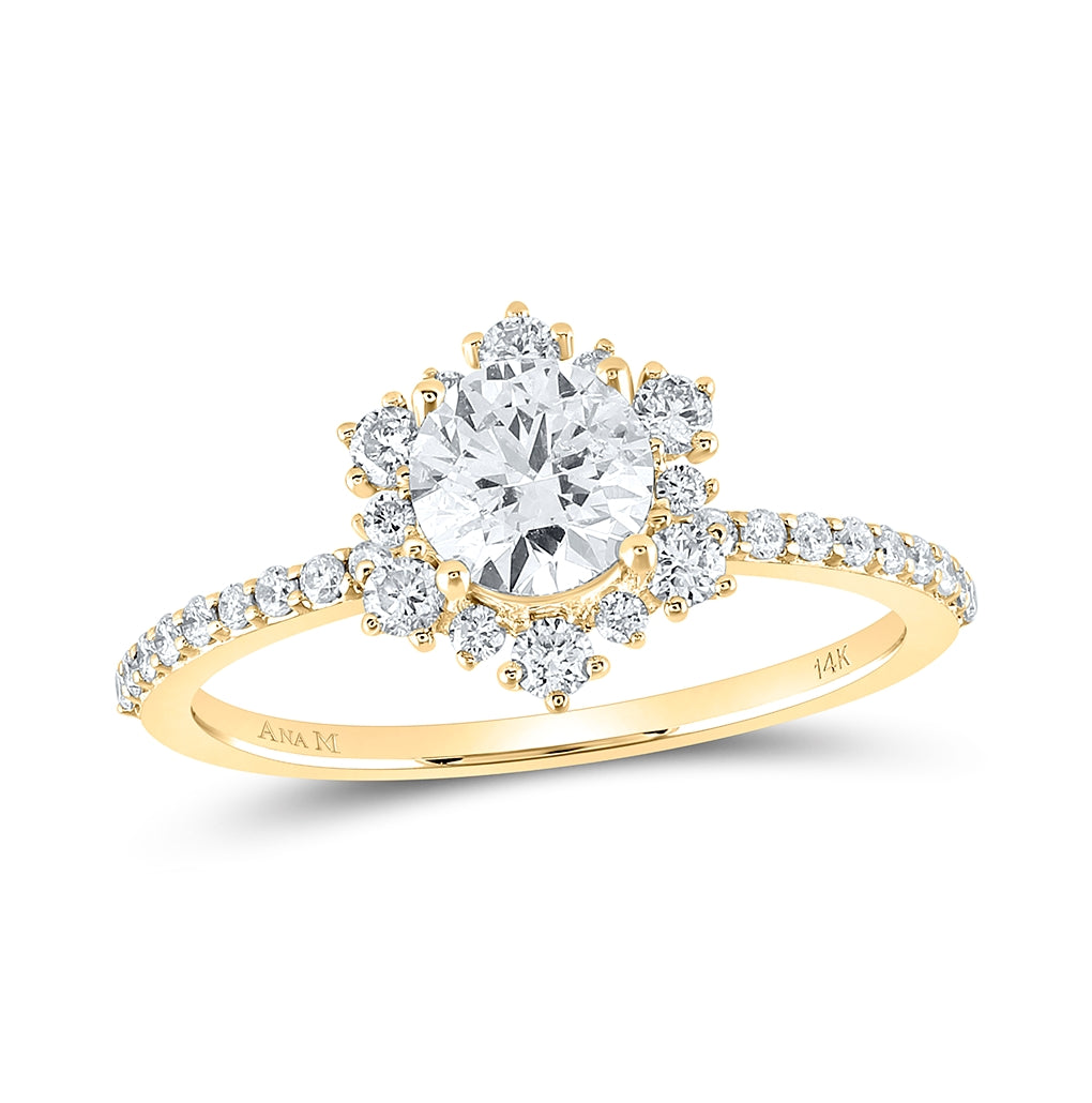 14K White Or Yellow Gold Round Diamond Solitaire Bridal Wedding Engagement Ring , Womens Size: 5-10