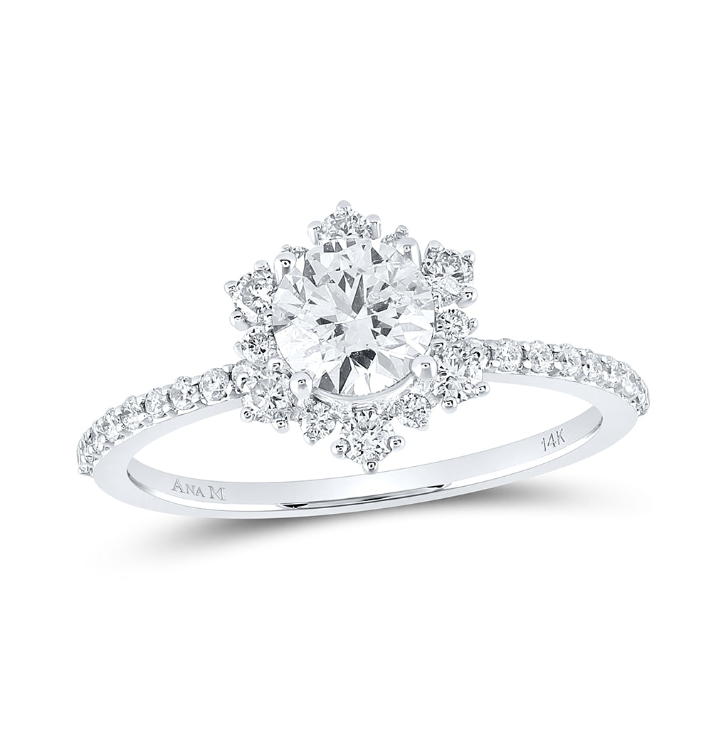14K White Or Yellow Gold Round Diamond Solitaire Bridal Wedding Engagement Ring , Womens Size: 5-10