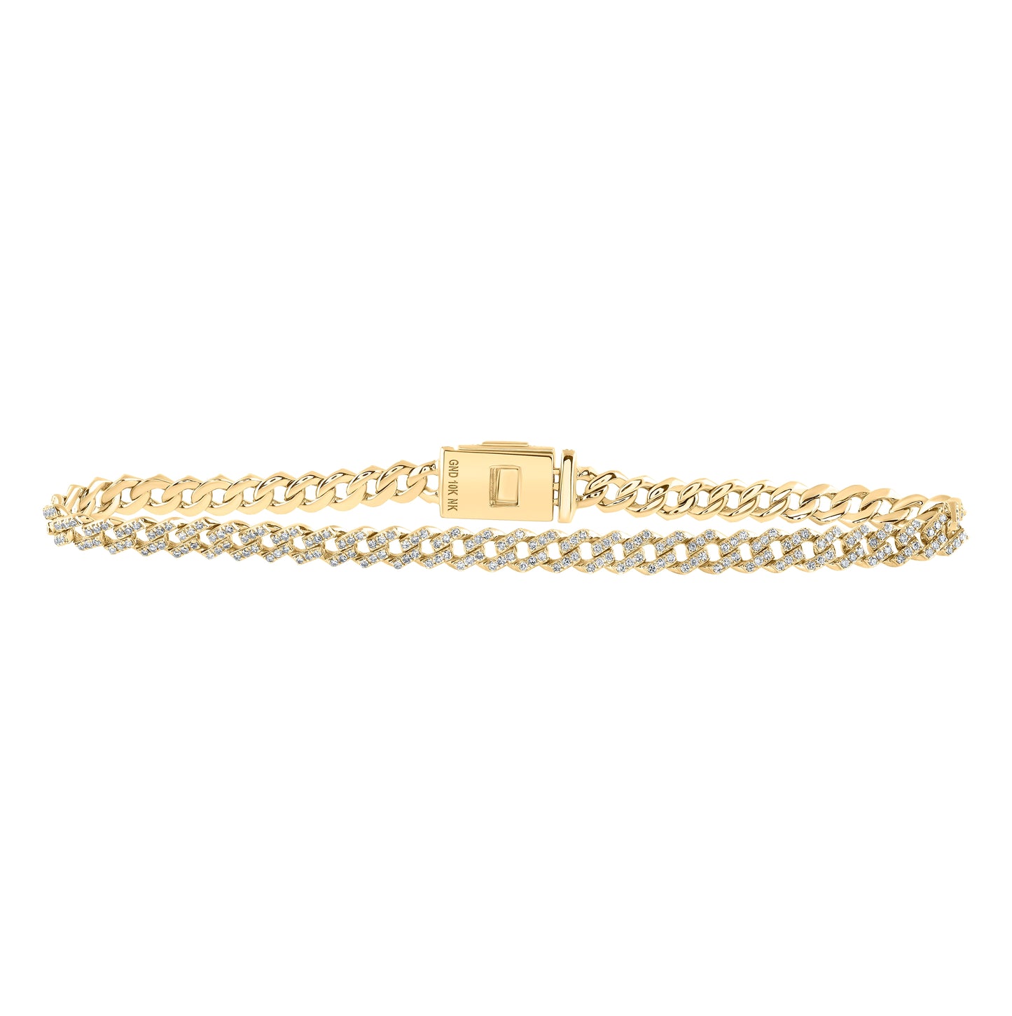 10kt Yellow Gold 1 3/4ctw Diamond Nk (5mm) Mens Bracelet (8.5 Inch)