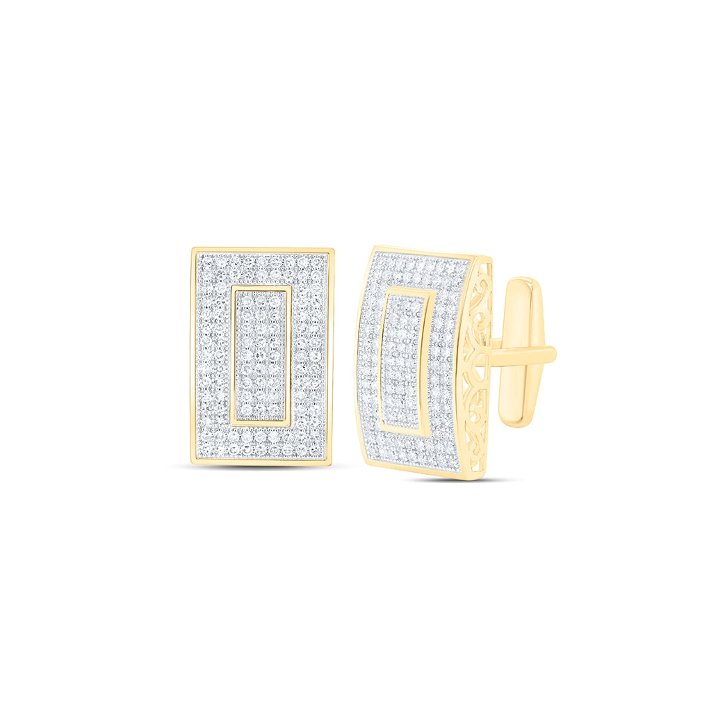 10kt Yellow Gold 1 1/3ctw Diamond Nk Cuff Link