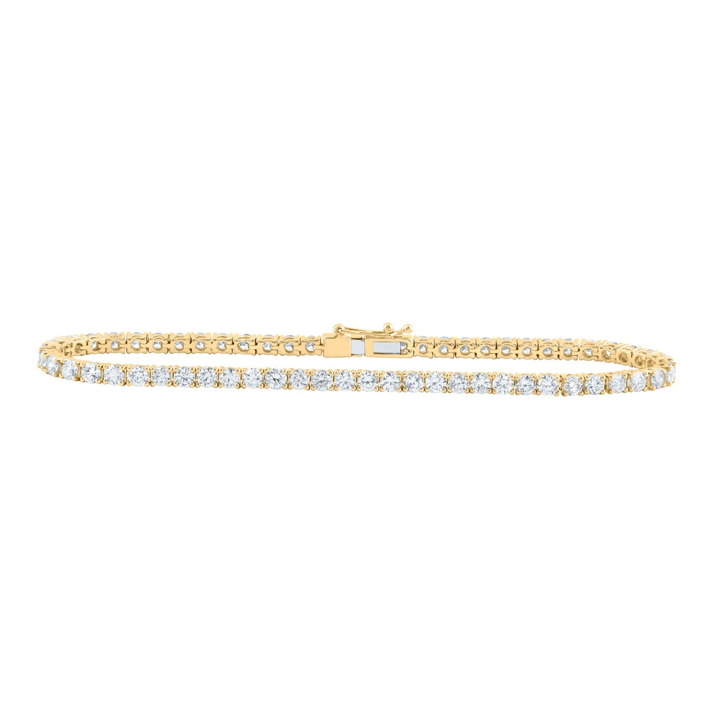 14kt Yellow Gold 7 1/3ctw Diamond Nke Mens Bracelet (8.5 Inch)