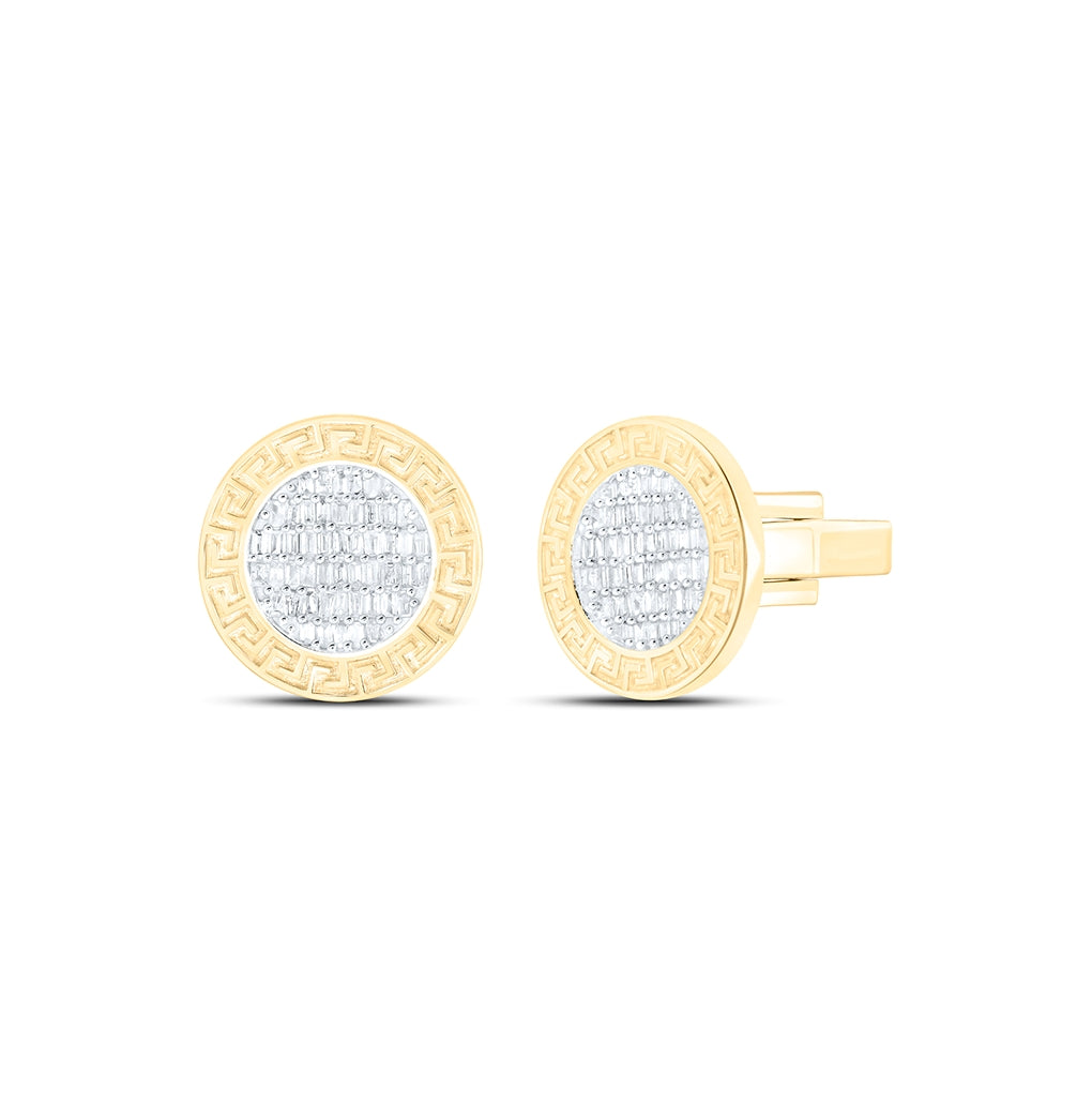 10kt Yellow Gold 5/8ctw Diamond Cn Cuff Link