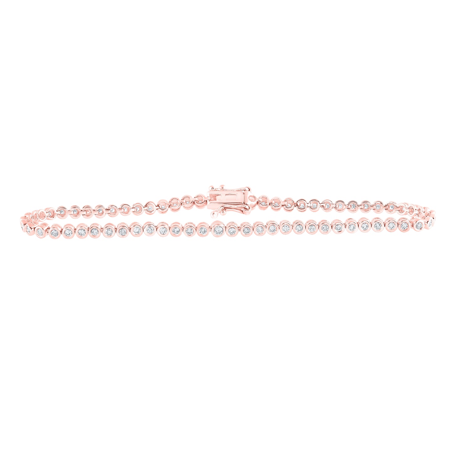 10kt Yellow Or White Or Rose Gold 7/8ctw Diamond Nk Bracelet (7 Inch)