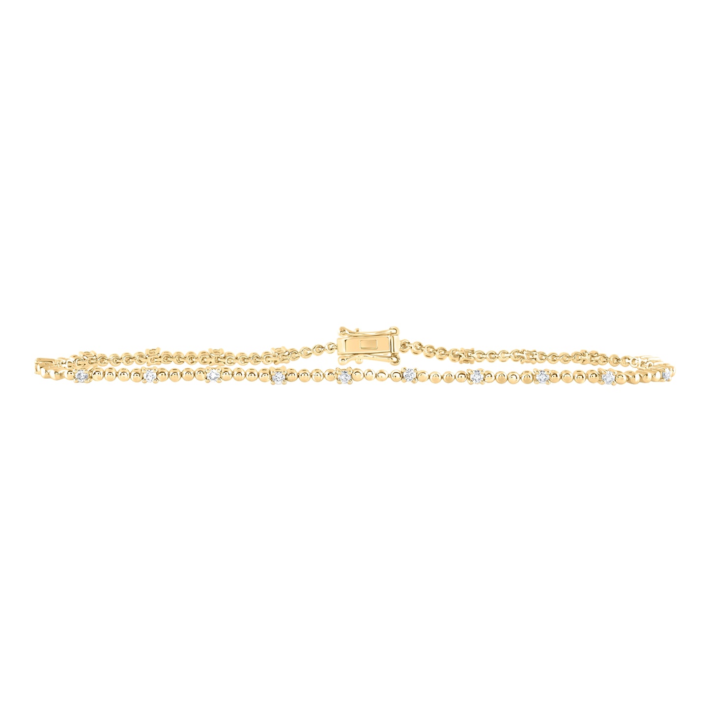 10kt Yellow Gold 1/2ctw Diamond Nk Fashion Bracelet (7 Inch)