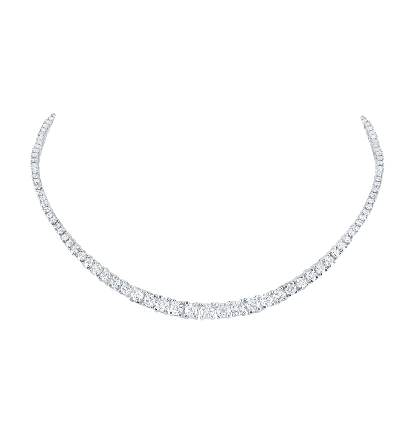 14kt White Gold 11 1/2ctw Diamond Ana M Necklace (16 Inch)