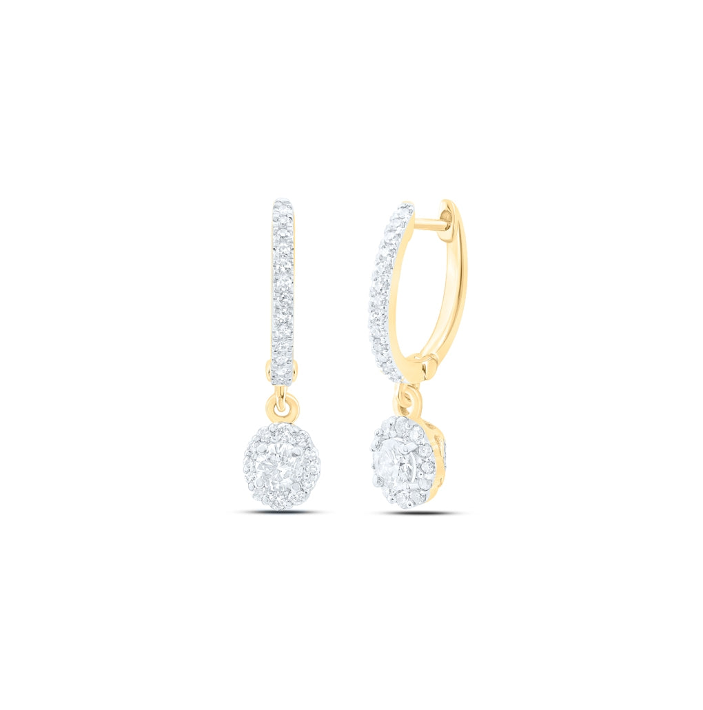 14kt Yellow Or White Gold 5/8 Ctw Dia Nke Dangling Earring