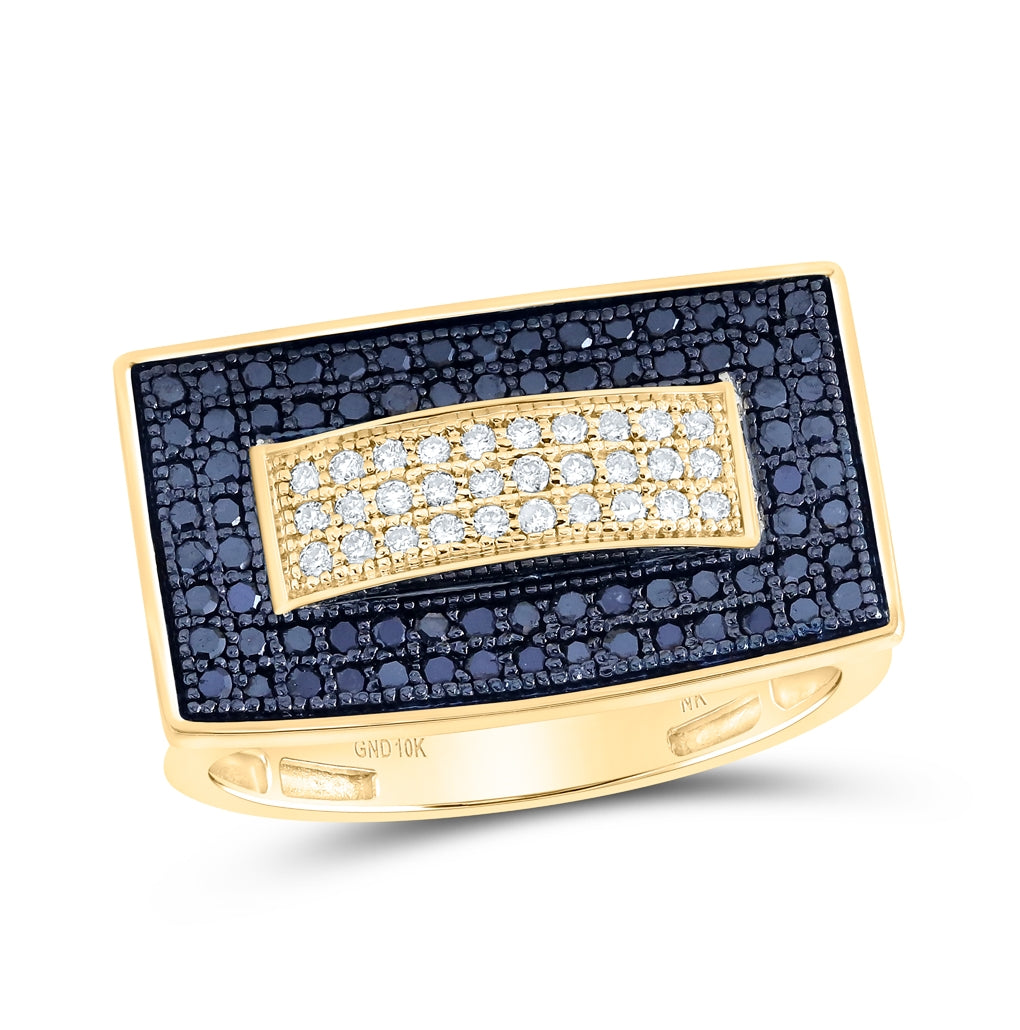 10kt Yellow Gold 7/8ctw Diamond Nk Mens Band