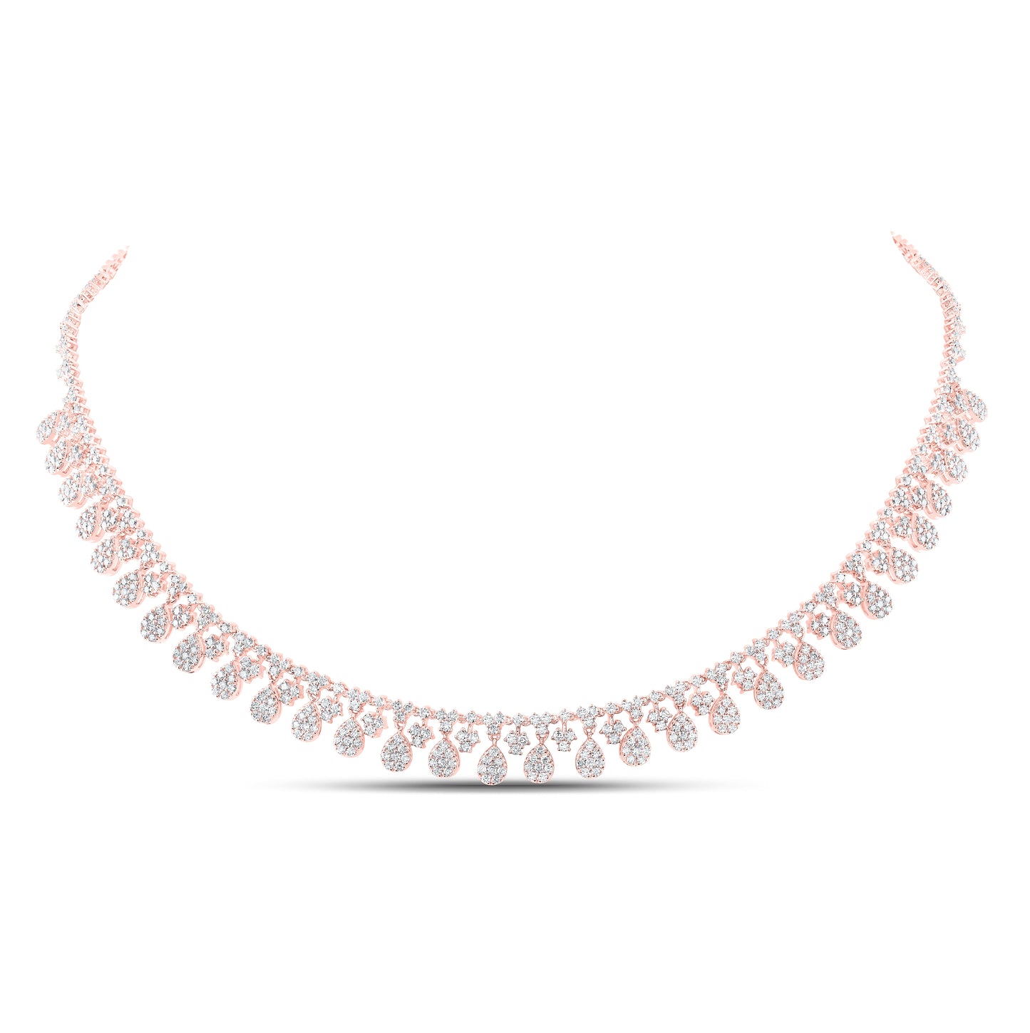 14kt Rose Gold 4 7/8ctw Diamond Nke Fashion Necklace (16 Inch)
