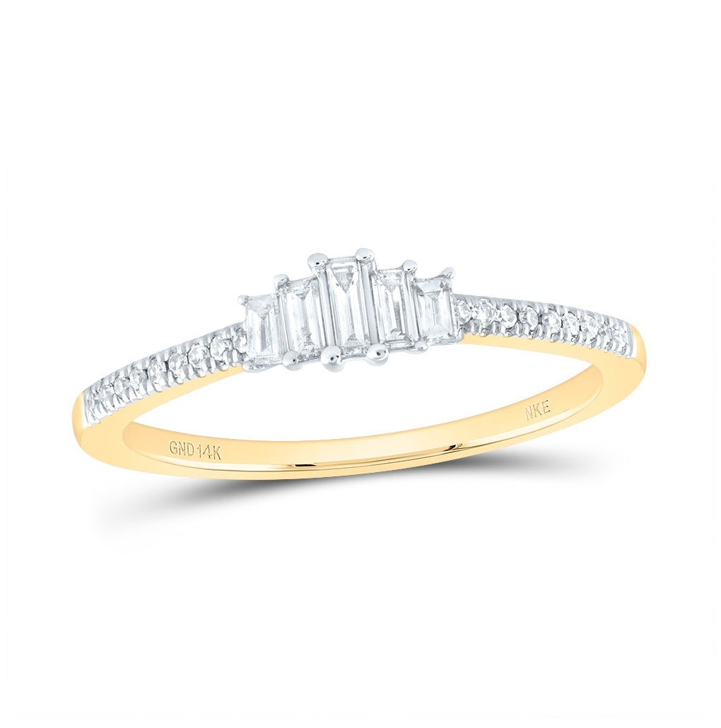 14kt Yellow Or White Gold 1/5ctw Diamond Nke Bag Fashion Ring