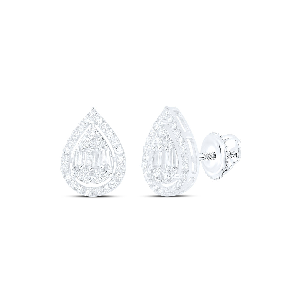 10kt Yellow Or White Gold 1/2ctw Diamond Nk Pear Ladies Earring