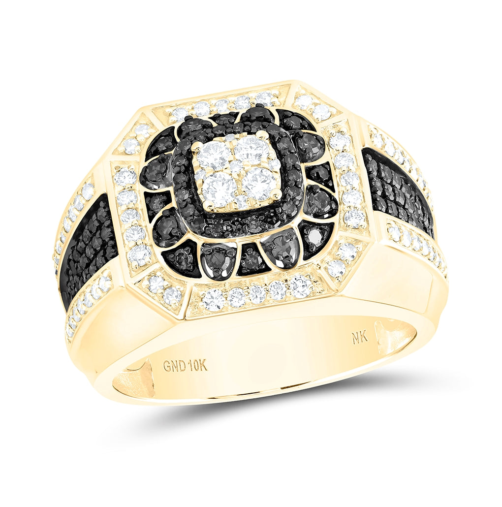10kt Yellow Gold 1 3/8ctw Dia Nk Men's Ring