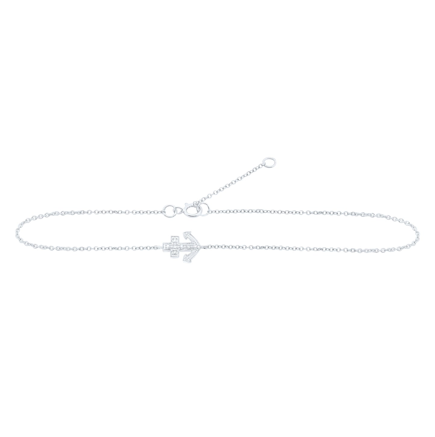 10kt Yellow Or White Gold 1/20ctw Diamond Nk Gift Anklet (9 Inch)