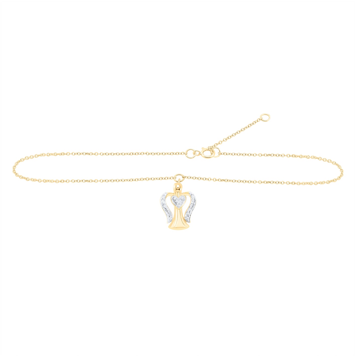 10kt Yellow Or White Gold 1/20ctw Diamond Nk Gift Anklet (9 Inch)