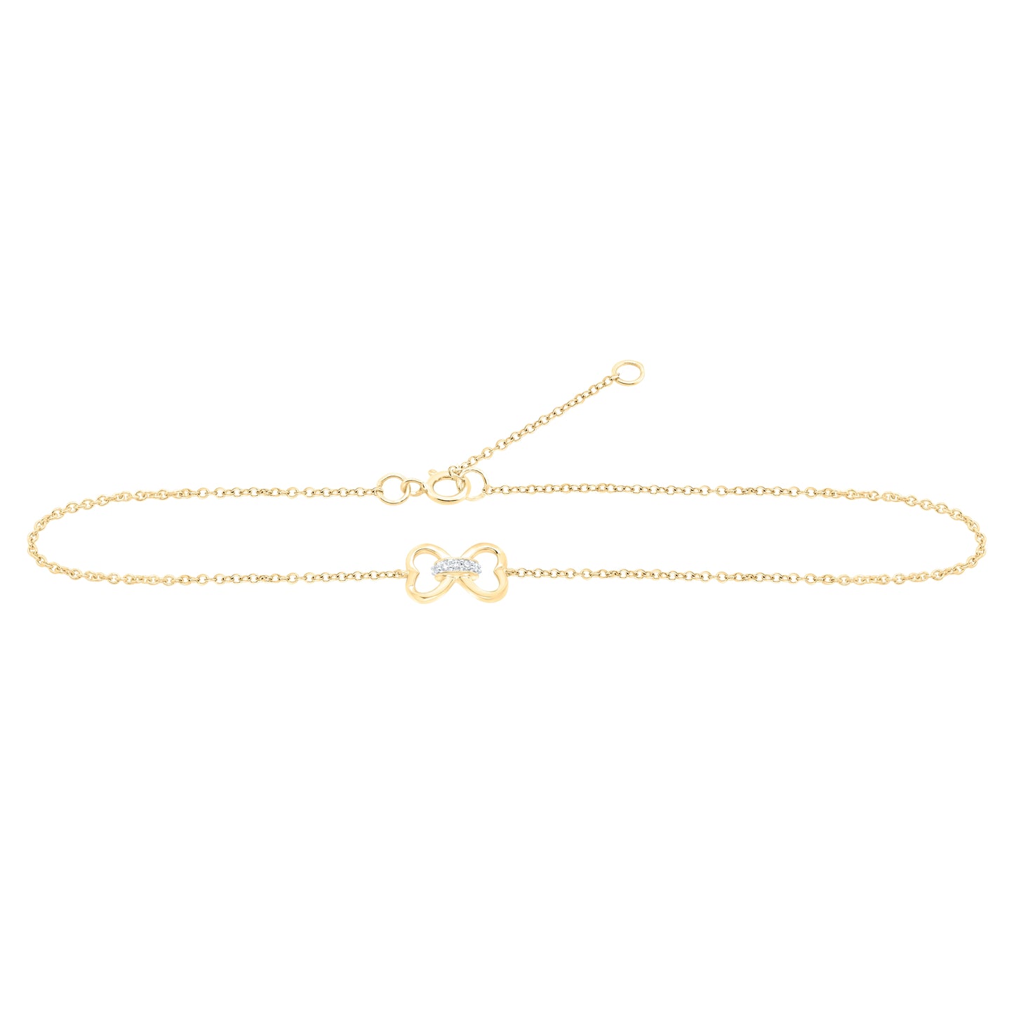 10kt Yellow Or White Gold 0.03ctw Diamond Nk Gift Anklet (9 Inch)