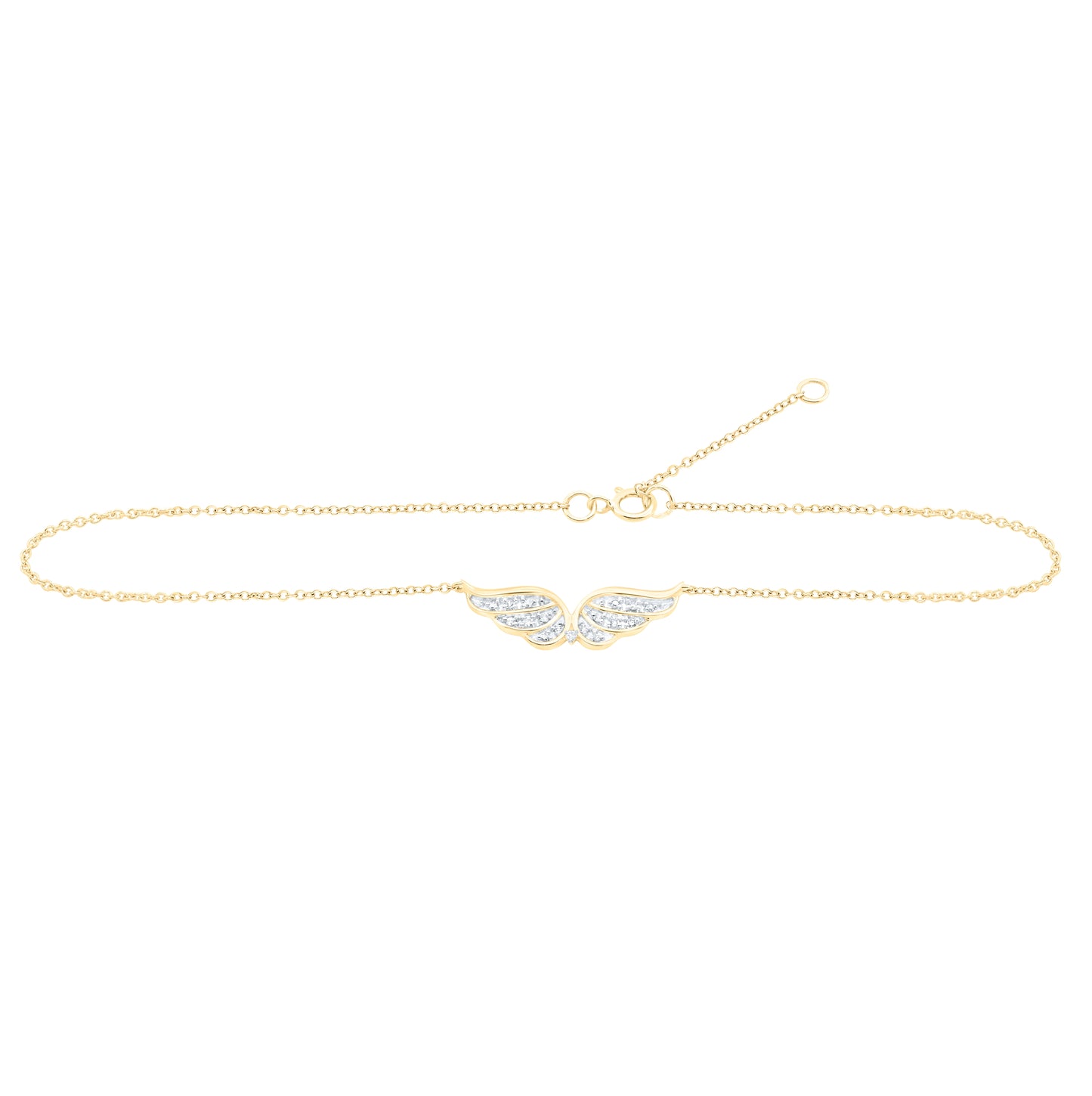 10K Yellow Or White Gold 1/12 Ctw Dia Nk Gift Anklet (9 Inch)