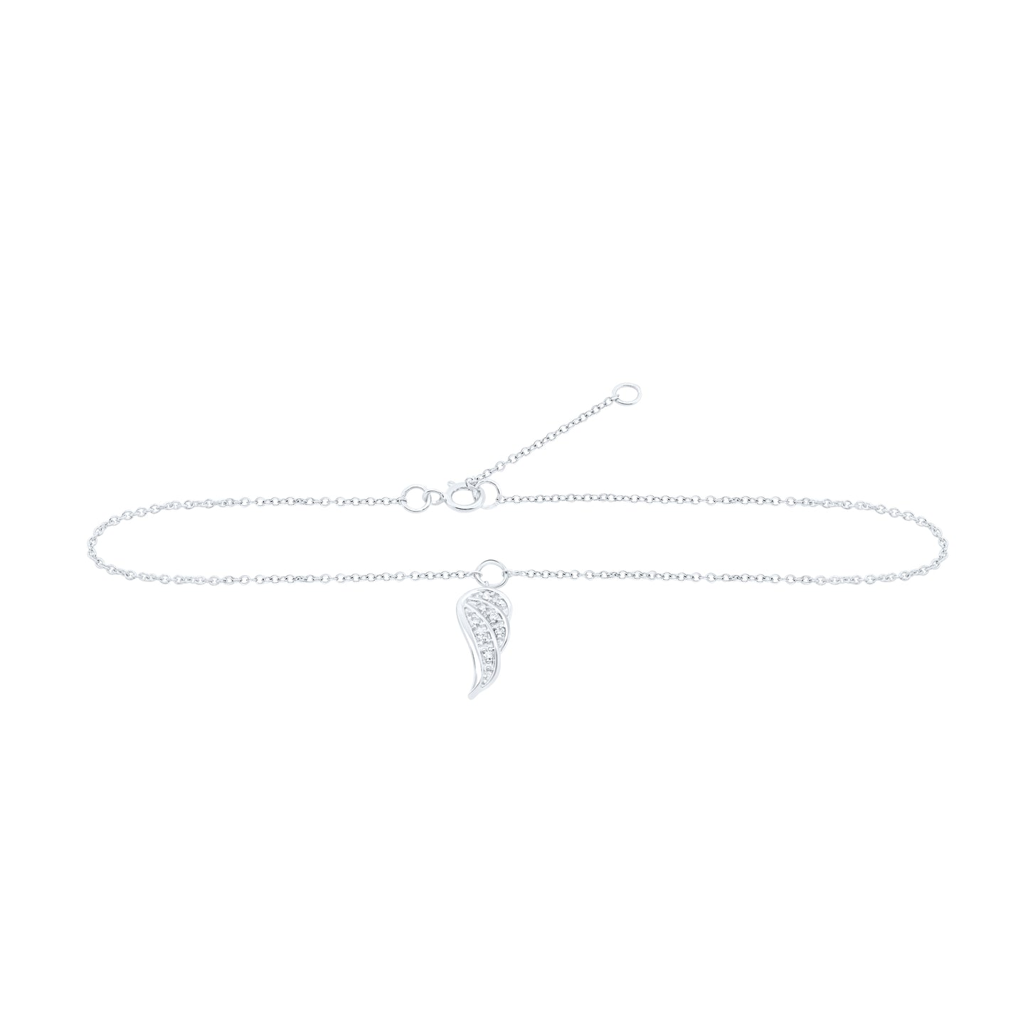 10K Yellow Or White Gold 1/20ctw Dia Nk Gift Anklet (9 Inch)
